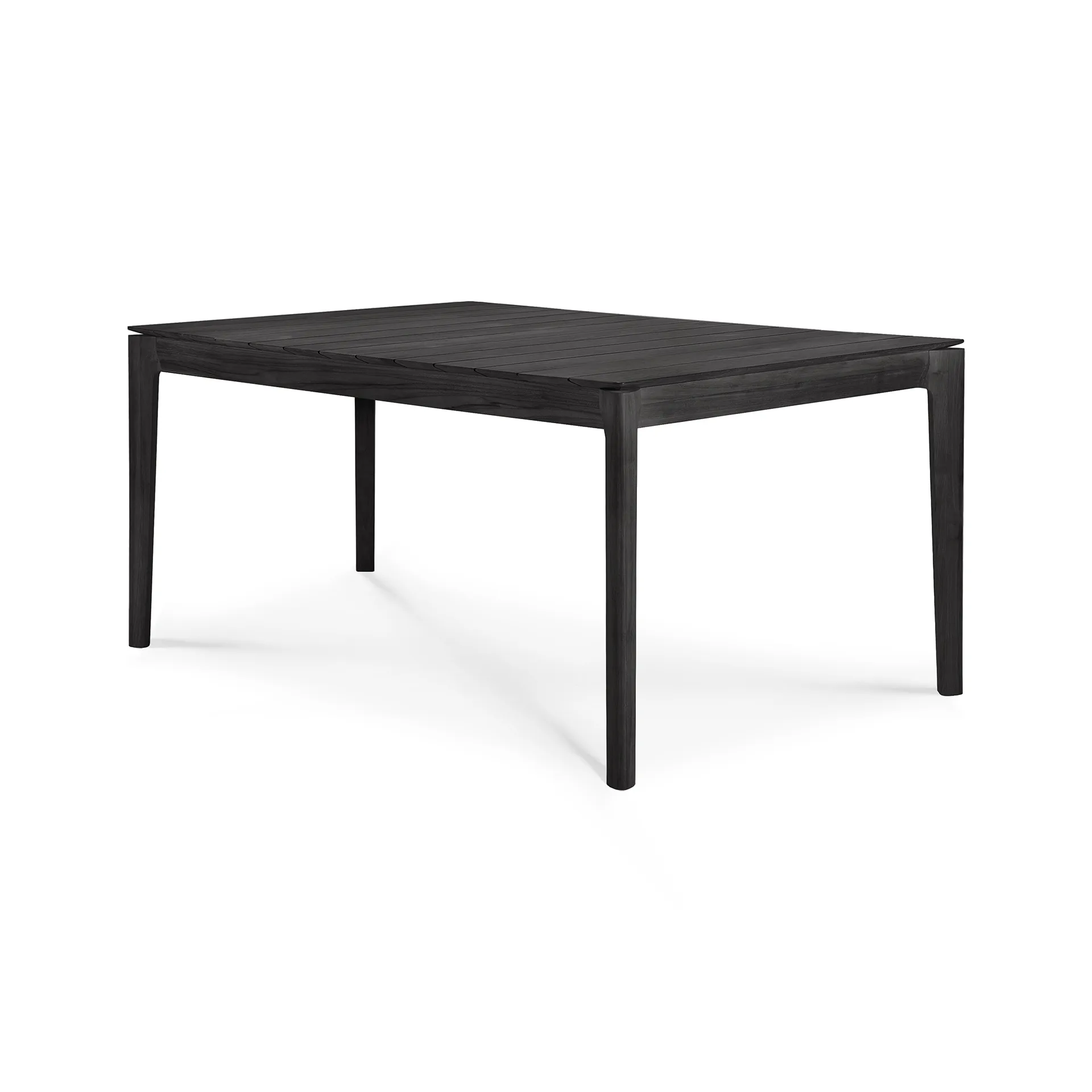 Bok outdoor -ruokapöytä mustaksi petsattu tiikki, 162 x 80 cm Ethnicraft