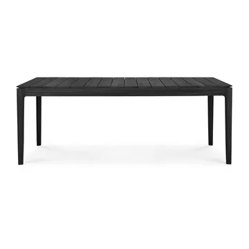 Bok outdoor -ruokapöytä mustaksi petsattu tiikki - 200 x 100 cm - Ethnicraft