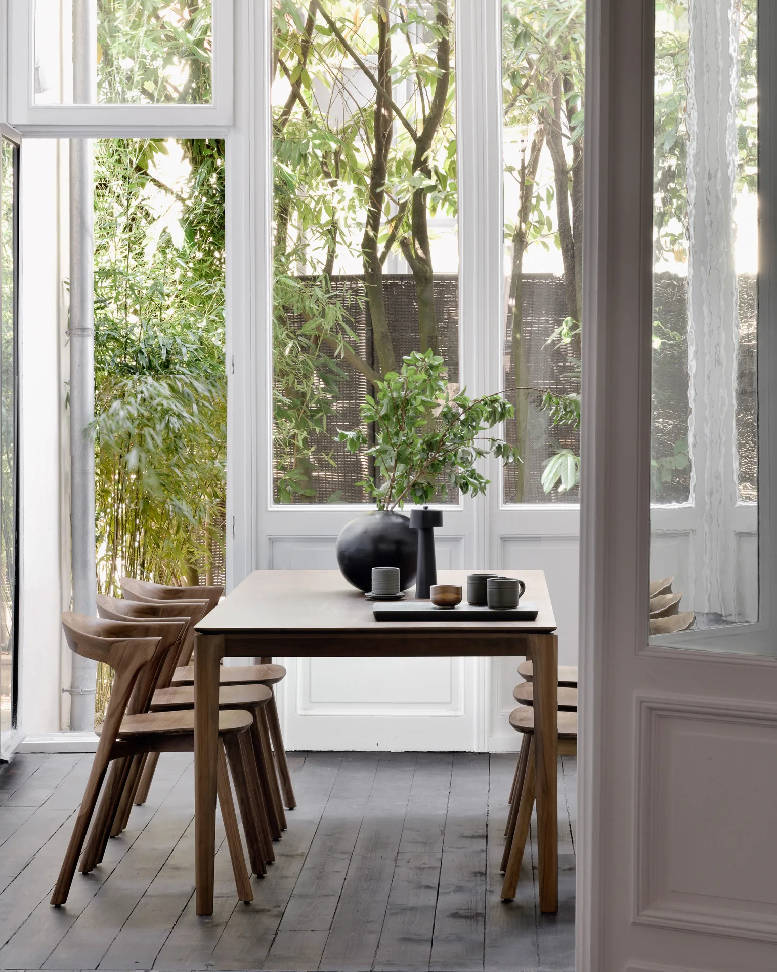 Bok ruokapöytä 160x80 cm, Lakattu tiikki Ethnicraft