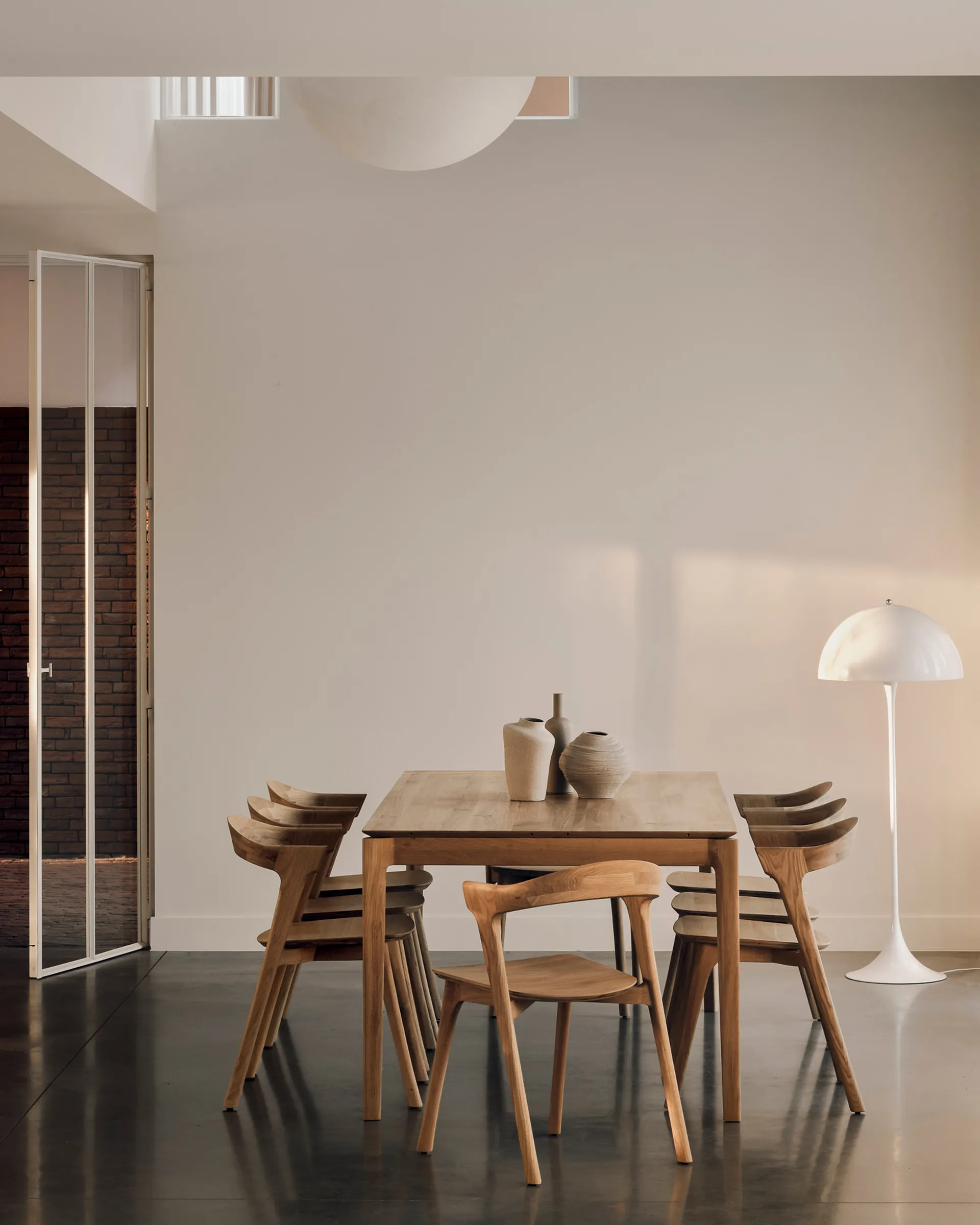 Bok ruokapöytä 200/300 x 100 x 76 cm, Kovavahaöljytty tammi Ethnicraft