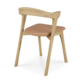 Bok tuoli - Lakattu tammi-nahka Sienna - Ethnicraft