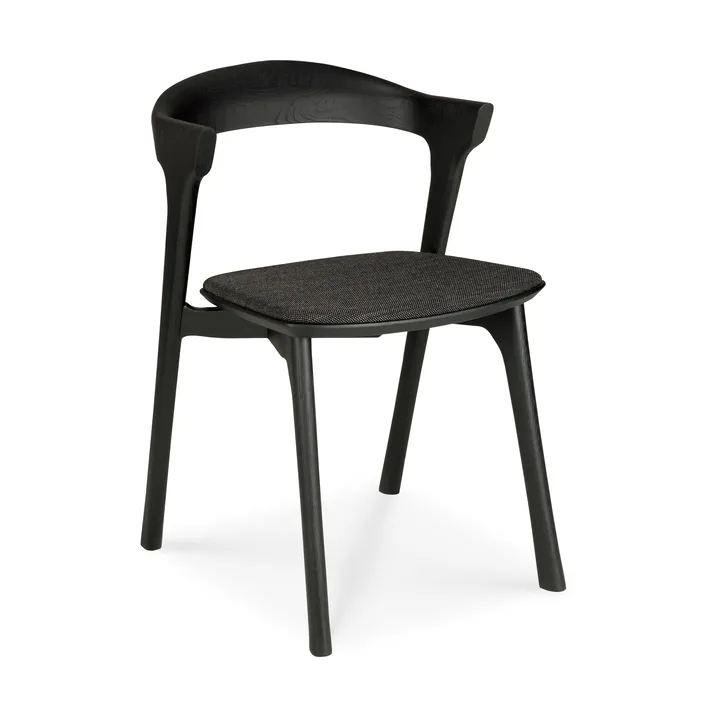 Bok tuoli - Mustaksi lakattu tammi-kangas Soft black - Ethnicraft