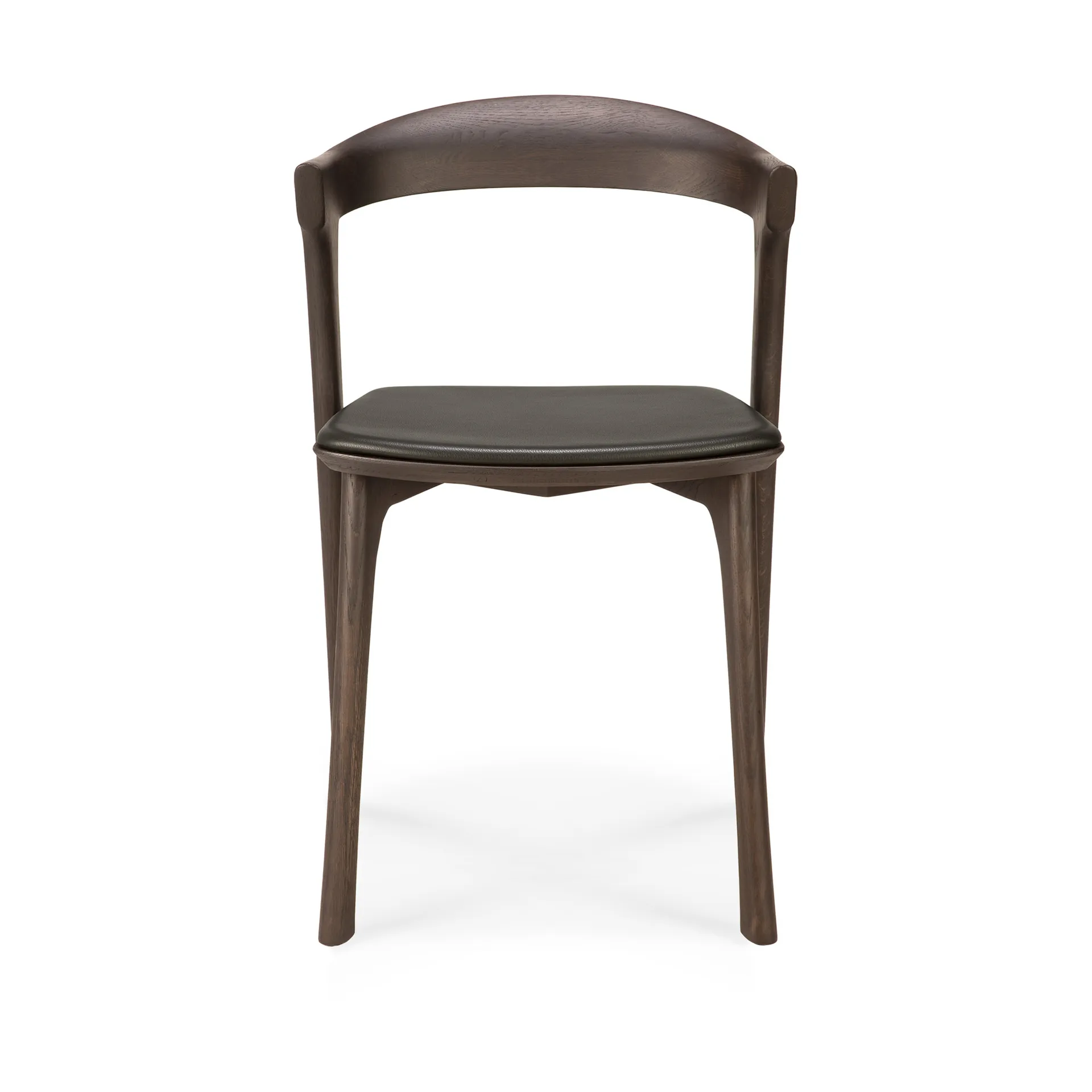 Bok tuoli nahkaistuimella, Ruskeaksi petsattu tammi-ruskea nahka Ethnicraft