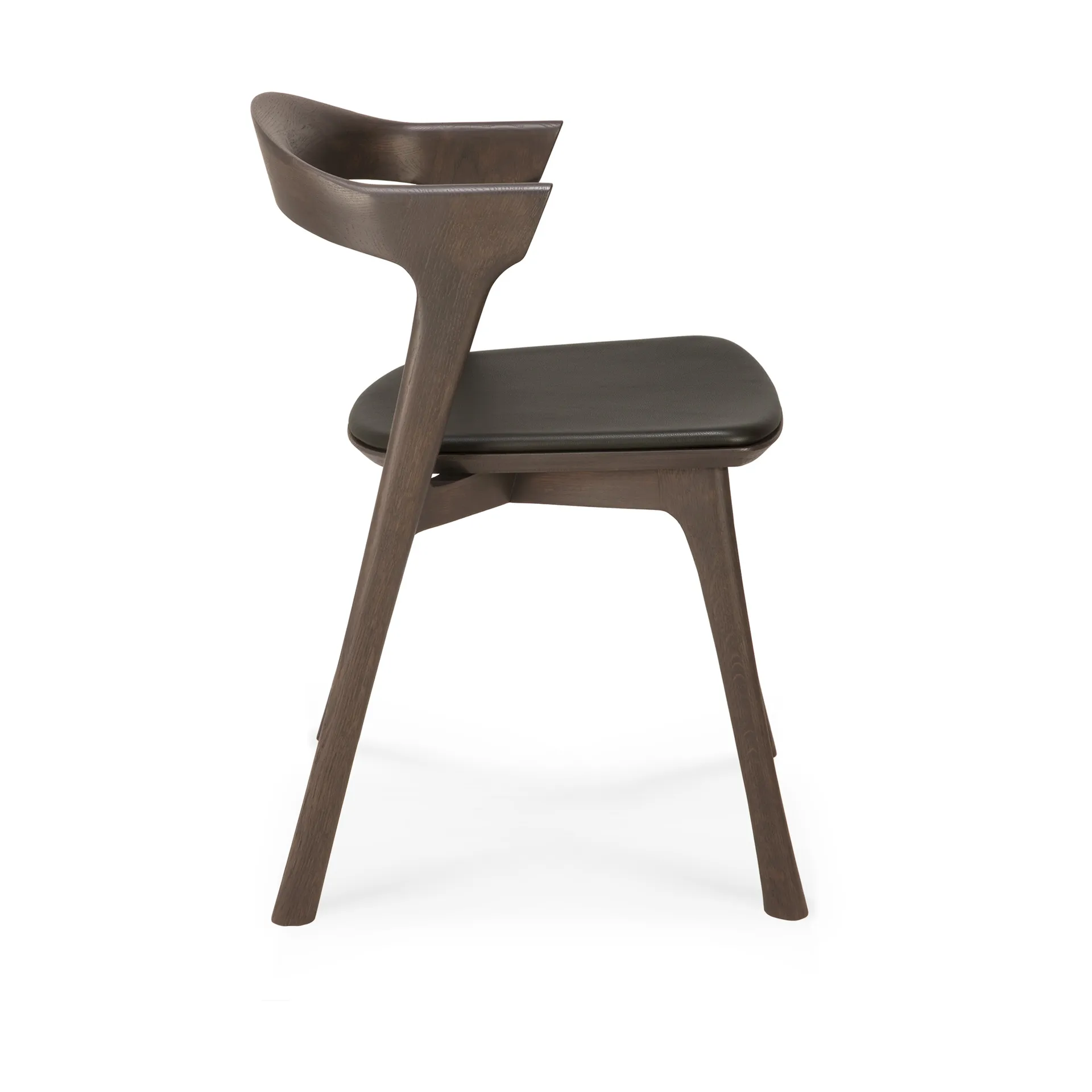 Bok tuoli nahkaistuimella, Ruskeaksi petsattu tammi-ruskea nahka Ethnicraft