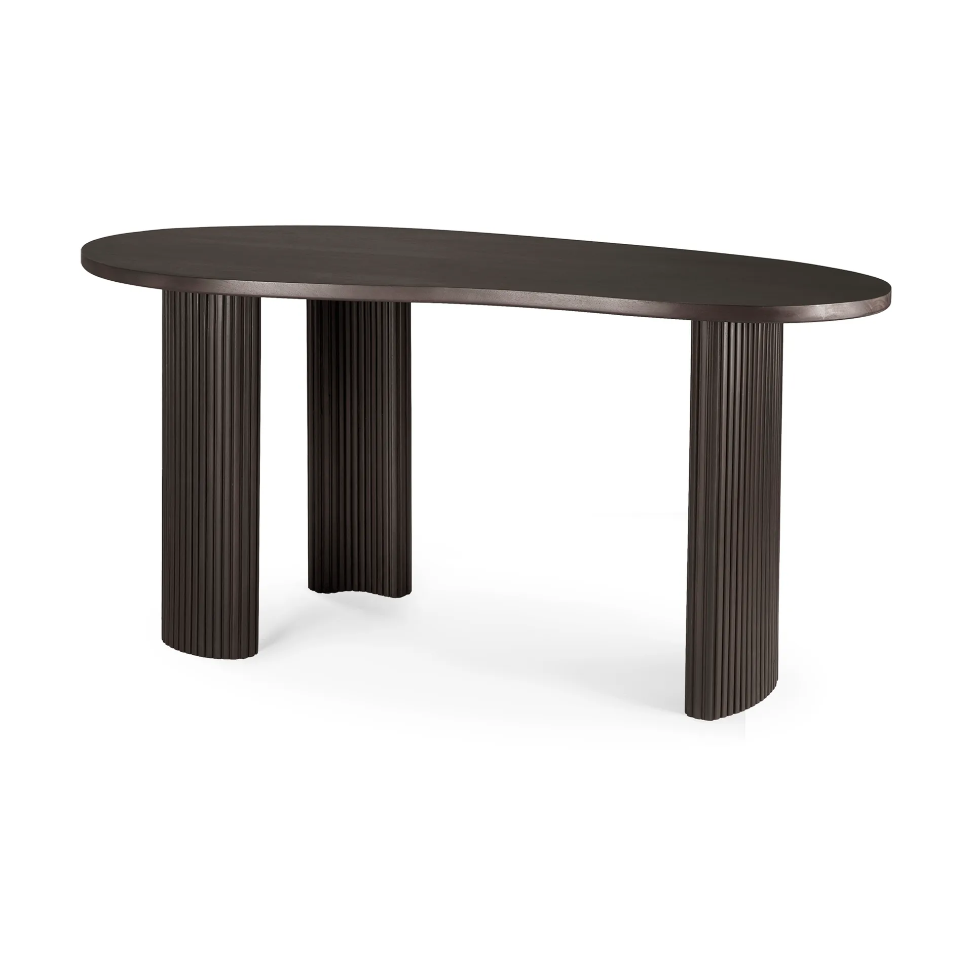 Boomerang kirjoituspöytä 160 x 83 x 76 cm, Tummanruskeaksi petsattu mahonki Ethnicraft