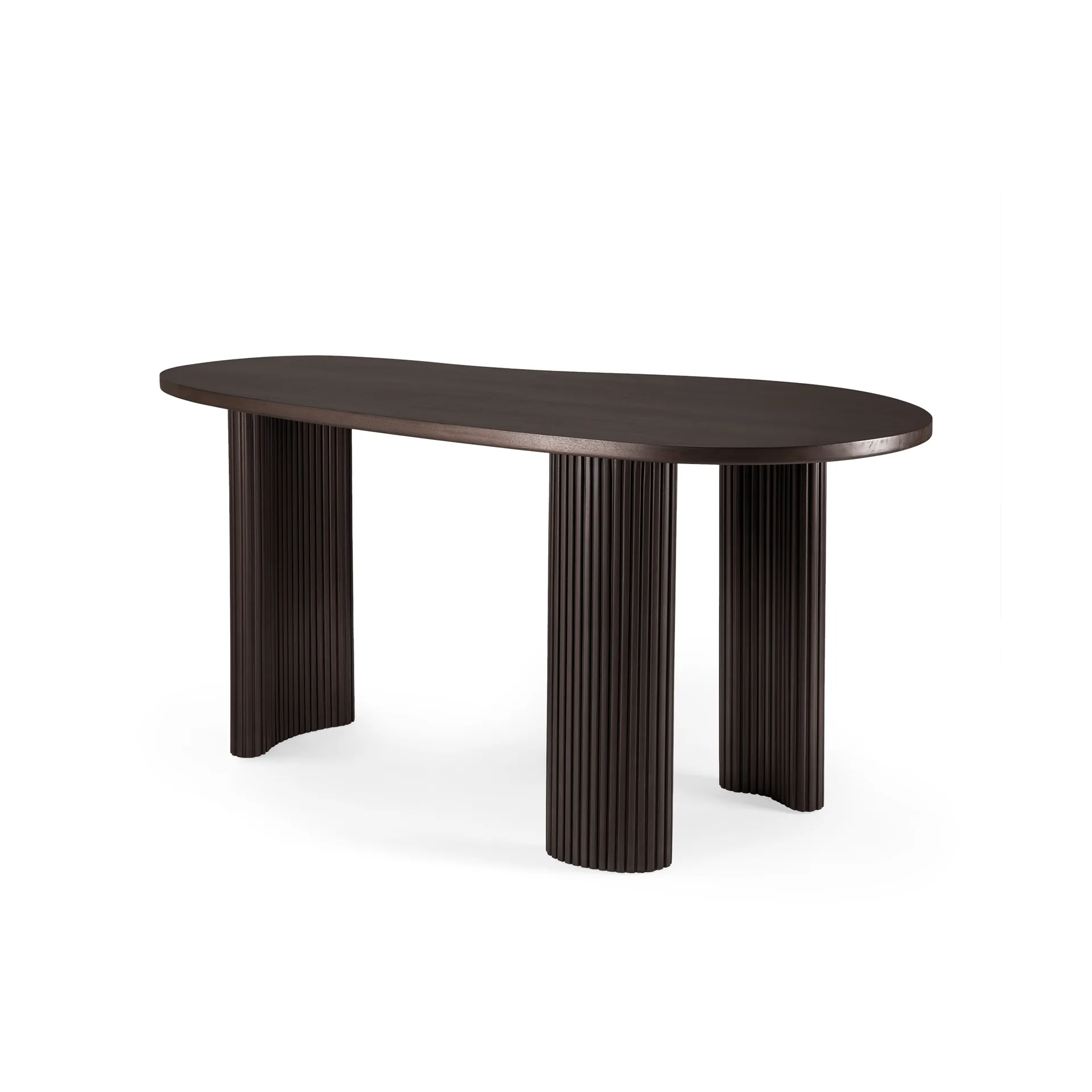 Boomerang kirjoituspöytä, Tummanruskeaksi petsattu mahonki, 160x83x76 cm Ethnicraft