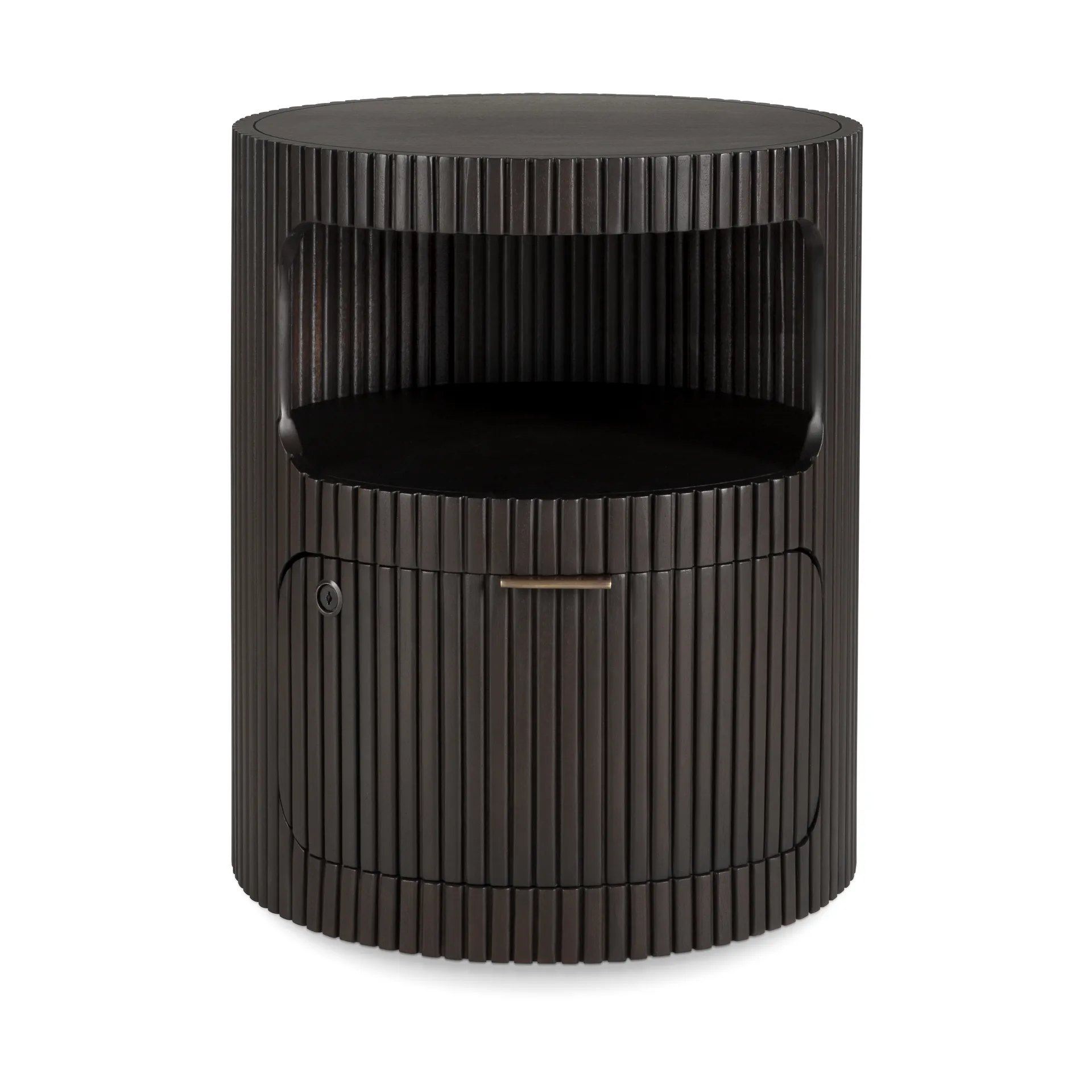 Boomerang laatikosto, Tummanruskea mahonki, Ø45 cm Ethnicraft