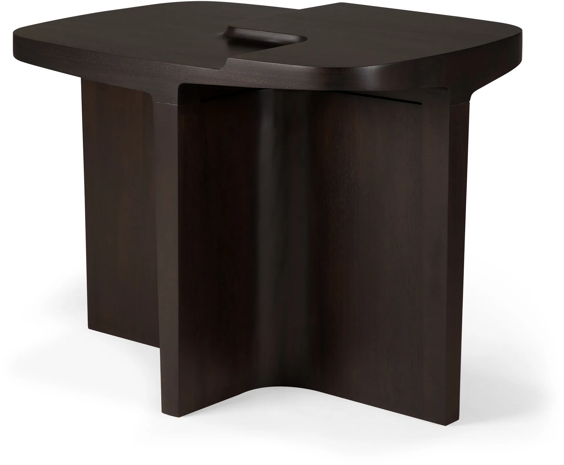 Brutalist sivupöytä, Rose brown mahonki, 60x40 cm Ethnicraft