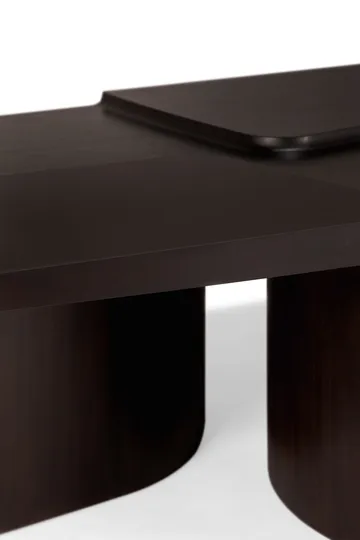 brutalistinen sohvapöytä - Rose brown mahonki, 143×75 cm - Ethnicraft