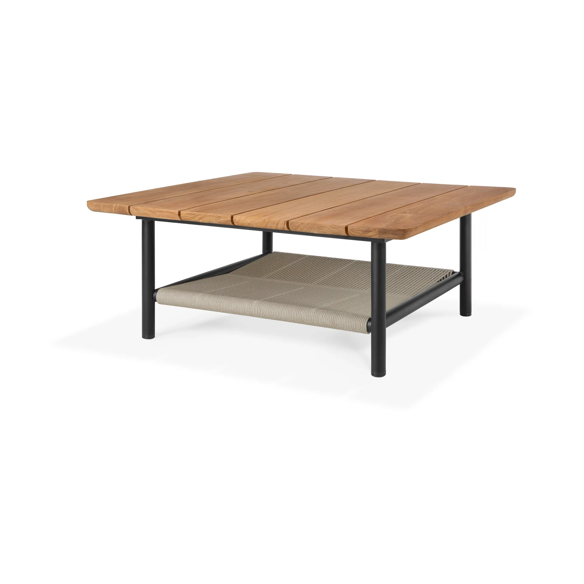 Corbey Outdoor sohvapöytä, 80 cm, teak-aluminium black Ethnicraft