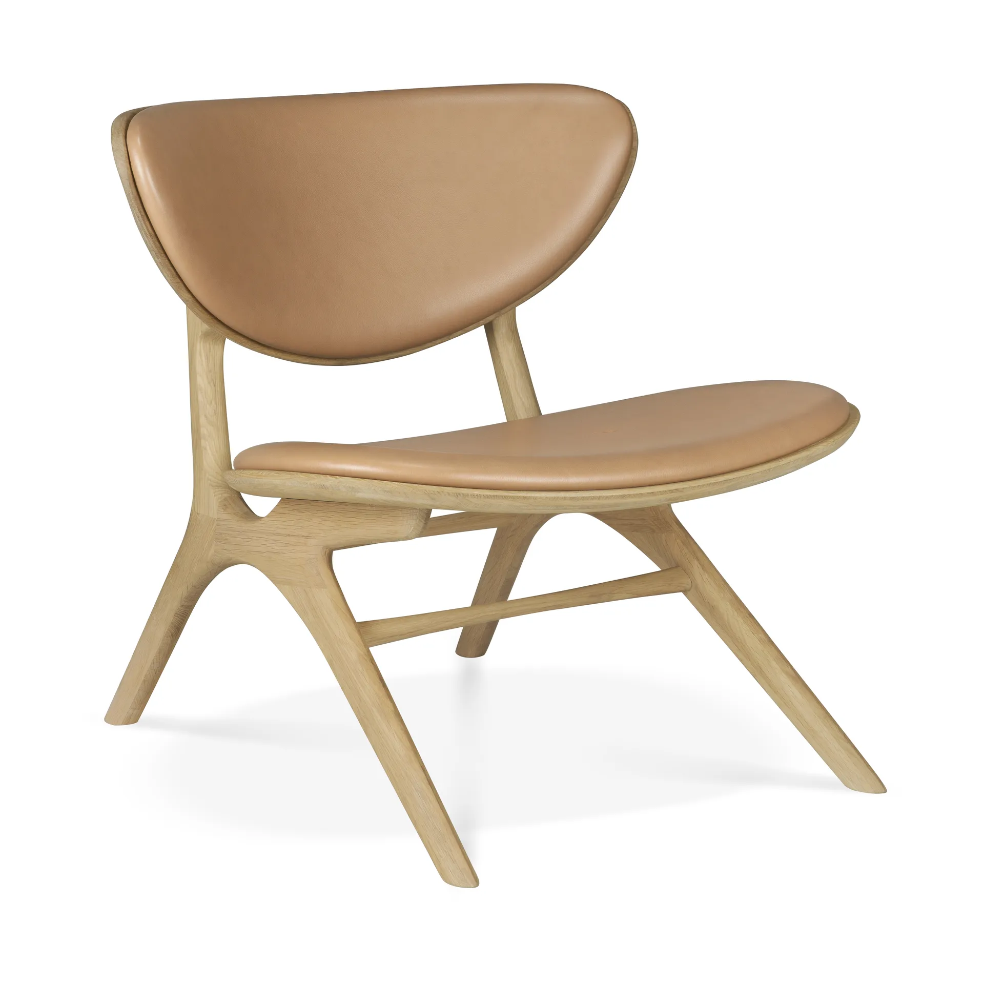 Eye lounge nojatuoli, Lakattu tammi-nahka Sienna Ethnicraft