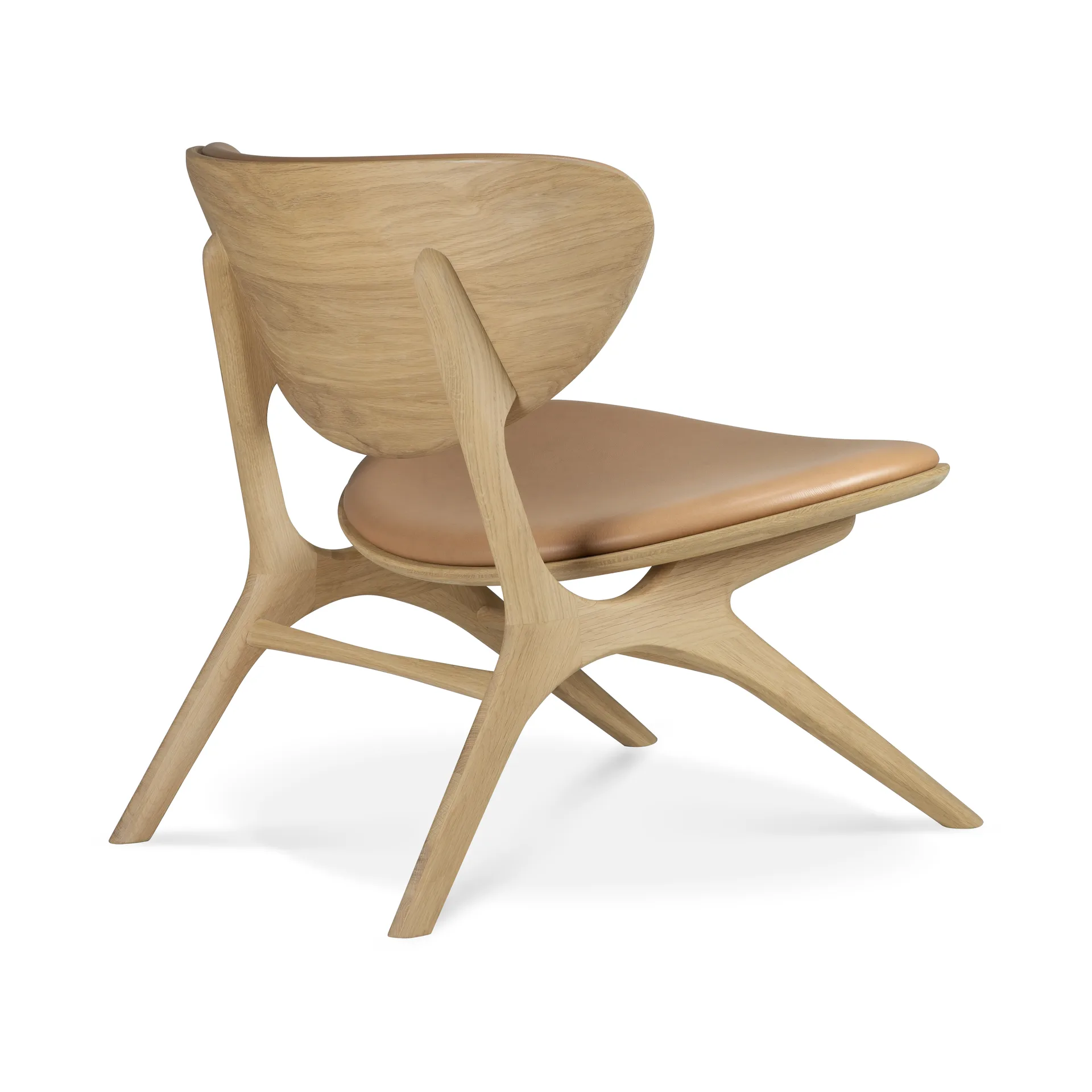 Eye lounge nojatuoli, Lakattu tammi-nahka Sienna Ethnicraft