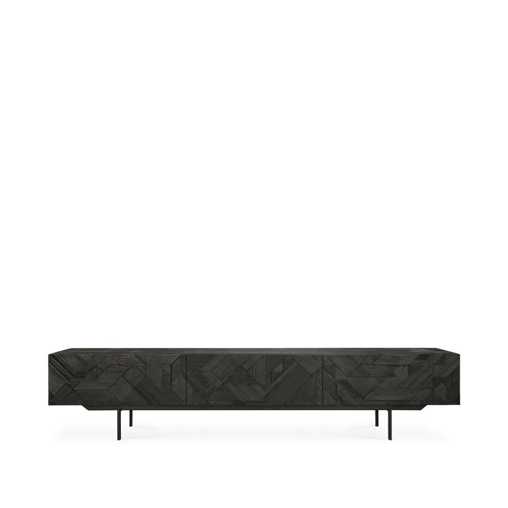 Ethnicraft Graphic mediataso Black 242 cm | Skandinaavinen Sisustus | Senkit & Sivupöydät | Musta