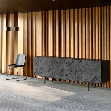 Graphic sideboard - Tiikki musta 4 ovea - Ethnicraft
