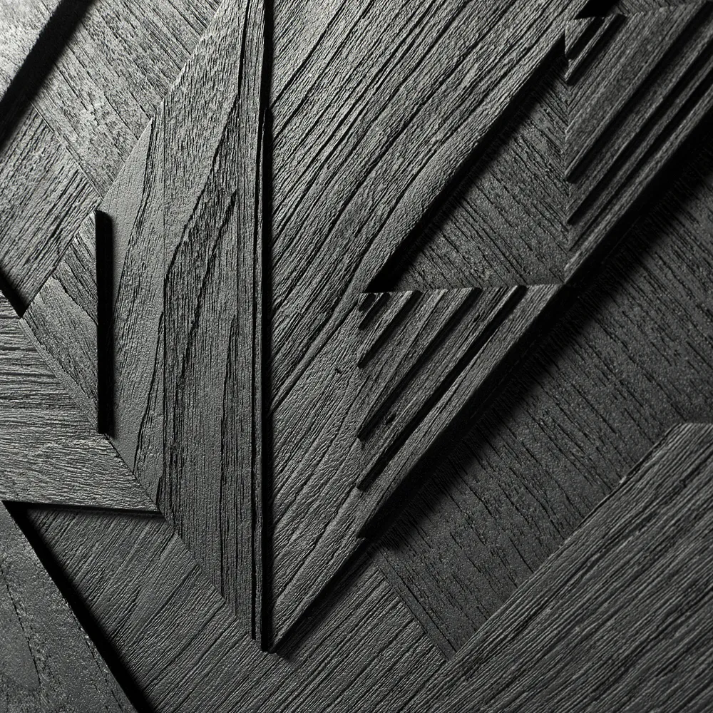 Graphic sideboard, Tiikki musta 4 ovea Ethnicraft