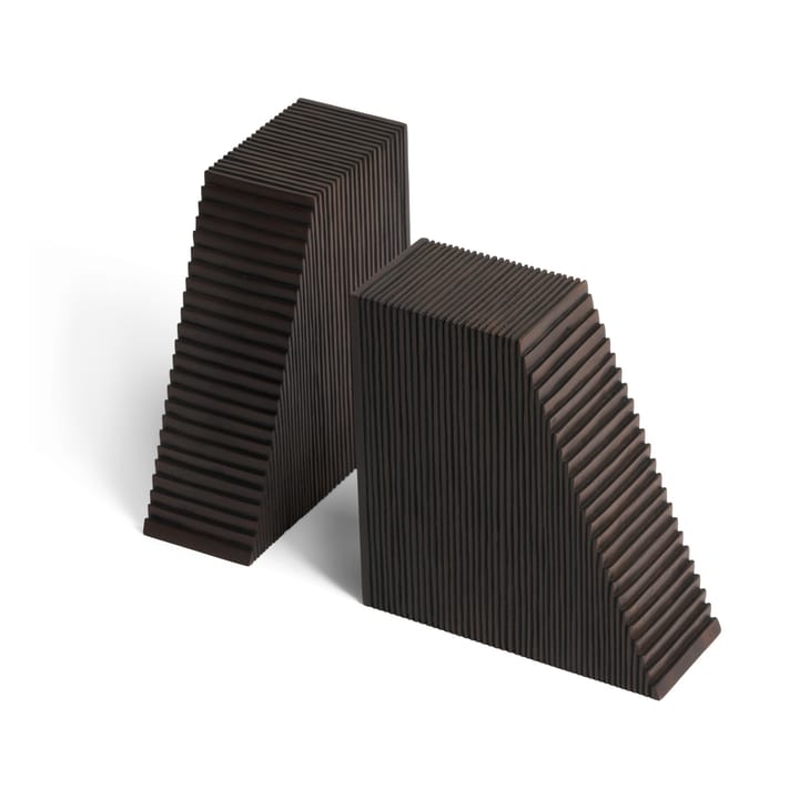 Grooves kirjatuki 2-pakkaus, Mahogany dark brown Ethnicraft