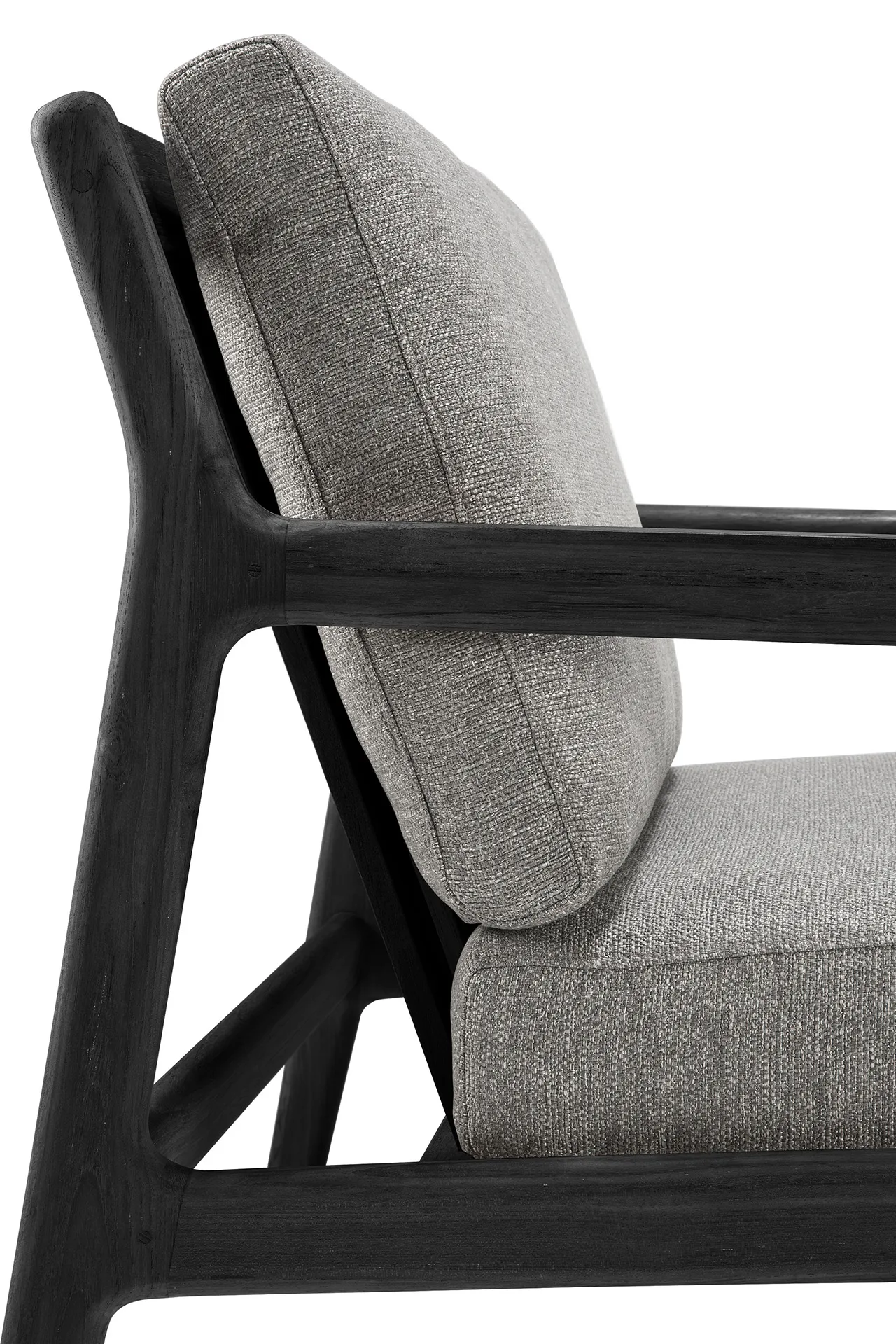 Jack outdoor lounge-nojatuoli mustaksi petsattu tiikki, Mocha Ethnicraft