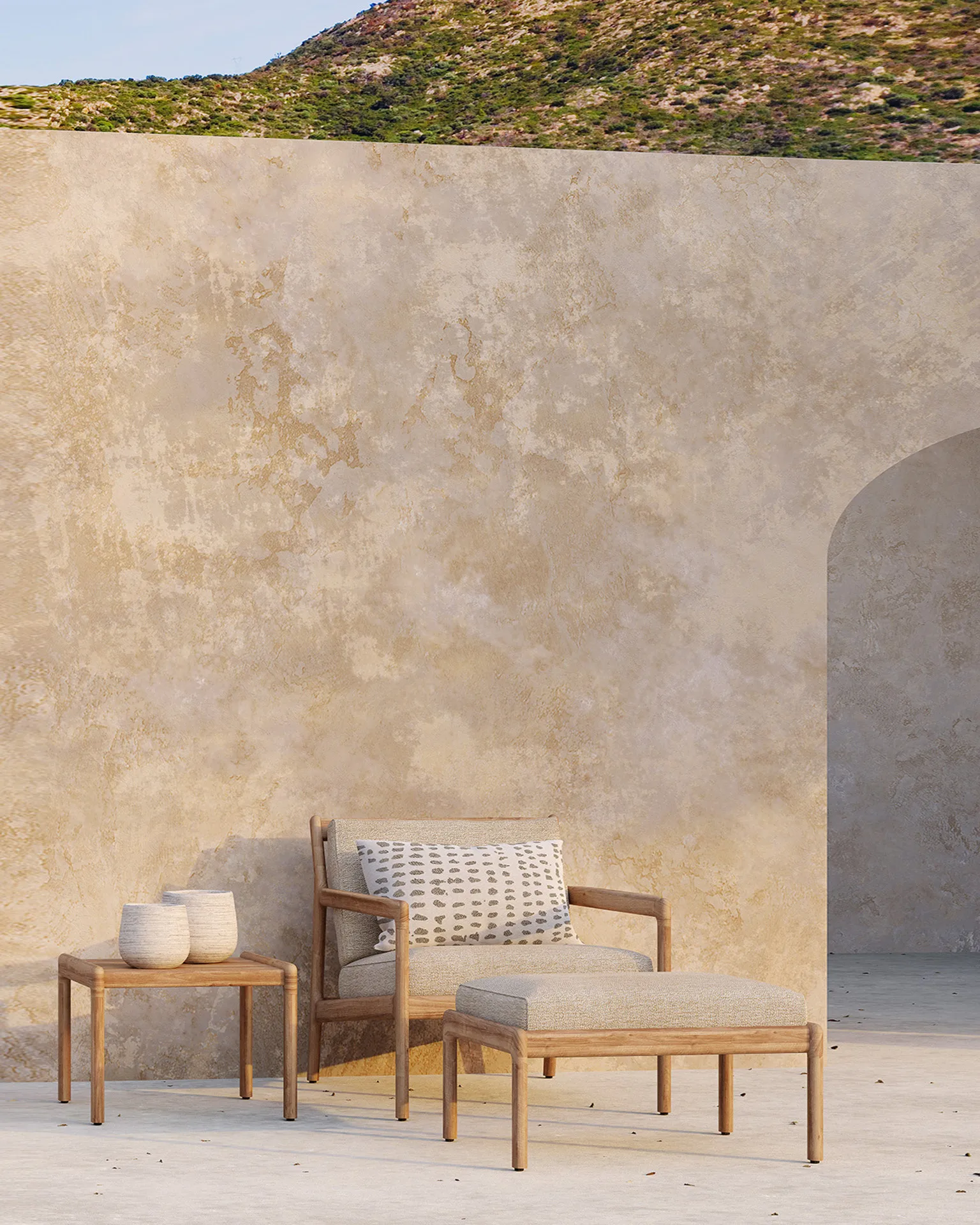 Jack outdoor lounge-nojatuoli tiikki, Natural Ethnicraft