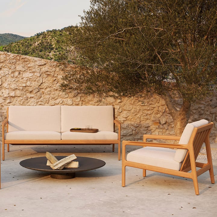 Jack outdoor lounge-nojatuoli tiikki, Offwhite Ethnicraft