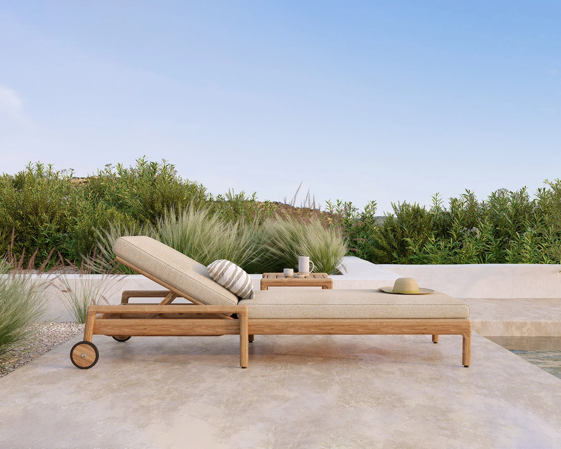 Jack outdoor -pehmuste aurinkovuoteeseen, Natural Ethnicraft