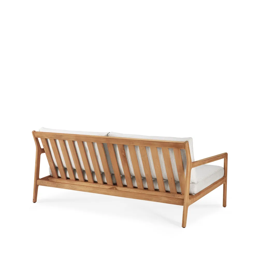 Jack outdoor -sohva 2-istuttava tiikki, offwhite, tiikkirunko Ethnicraft