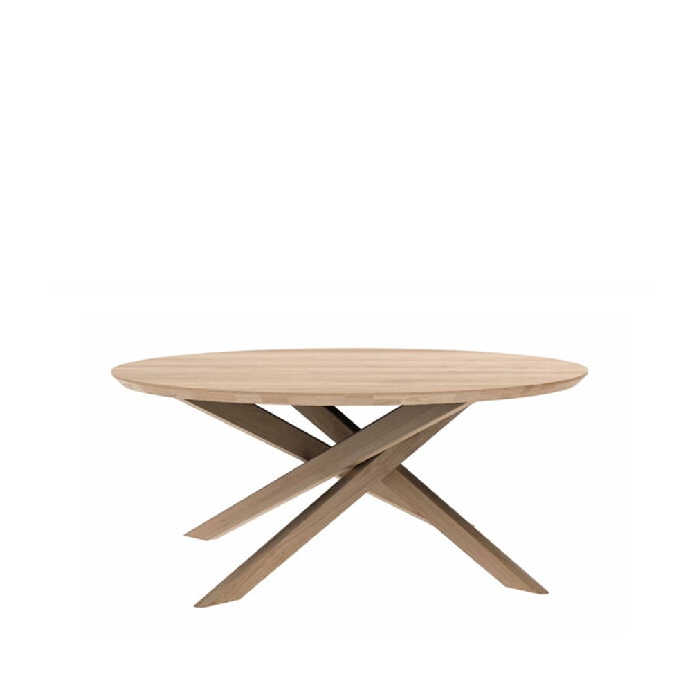 Ethnicraft Mikado sohvapöytä 100 cm Oak wax oil round