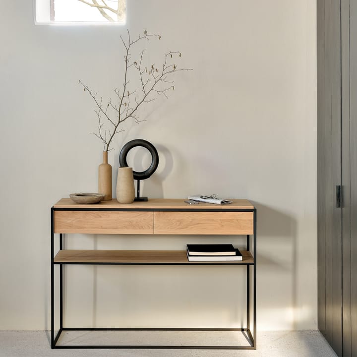 Monolit konsolipöytä 122 x 40 cm, Oak black-Black Ethnicraft
