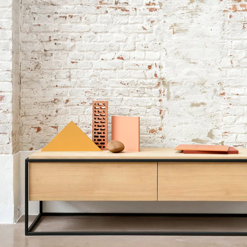 Monolit mediataso 140 x 45 cm, Oak-Black Ethnicraft