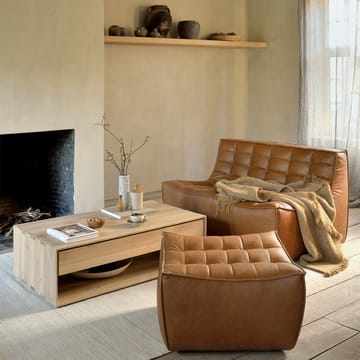 N701 jalkarahi 70x70 cm - Aniline leather brown - Ethnicraft