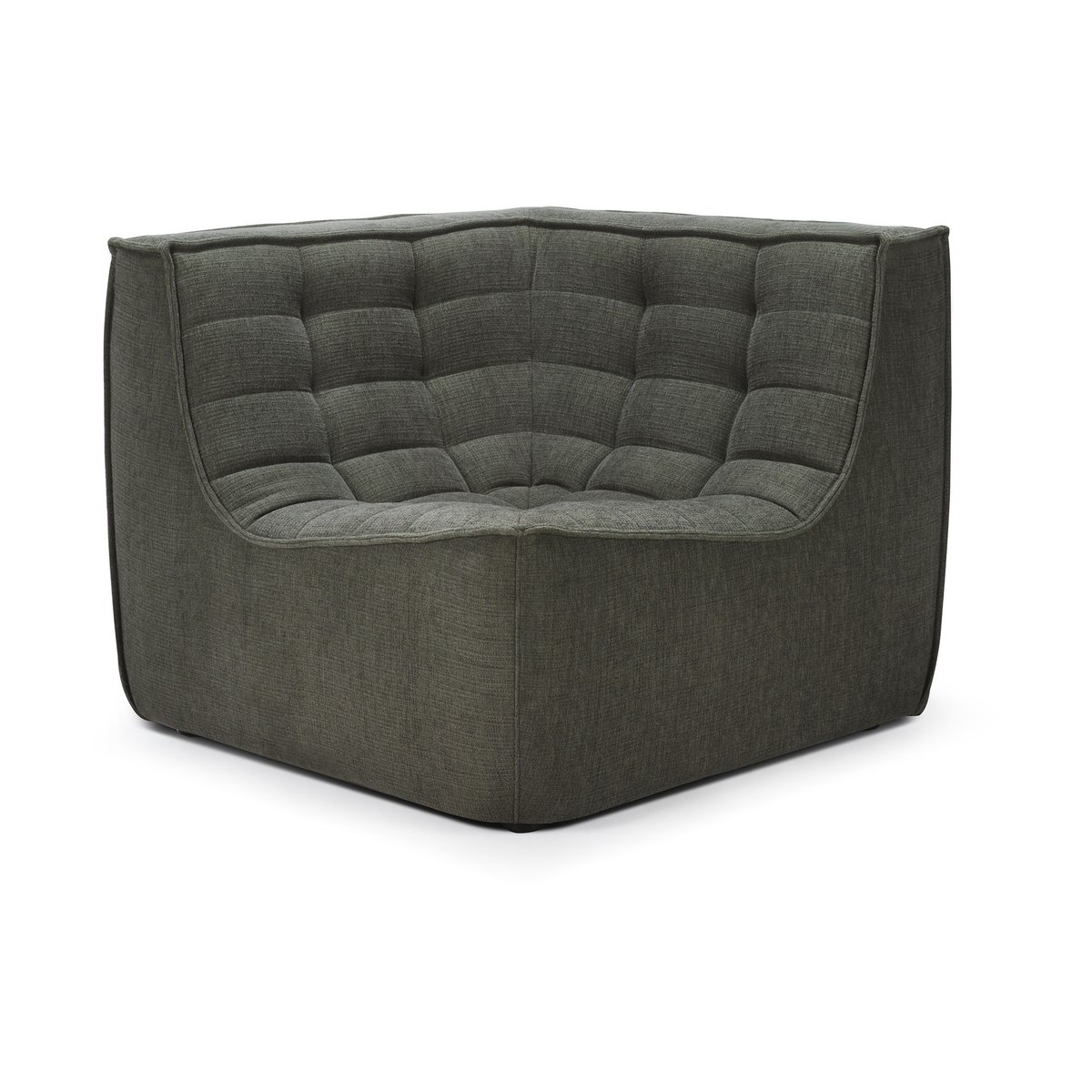 Ethnicraft N701 kulmamoduuli suora Moss Eco fabric | Skandinaavinen Sisustus | Sohvat | Vihreä