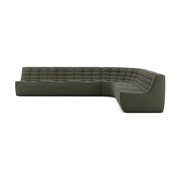 N701 moduulin kulmasohva pyöristetyllä kulmalla, kangas Moss Eco, 330x260 cm - Ethnicraft