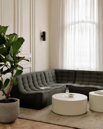 N701 moduulin kulmasohva suoralla kulmalla, kangas Moss Eco, 301x231 cm - Ethnicraft