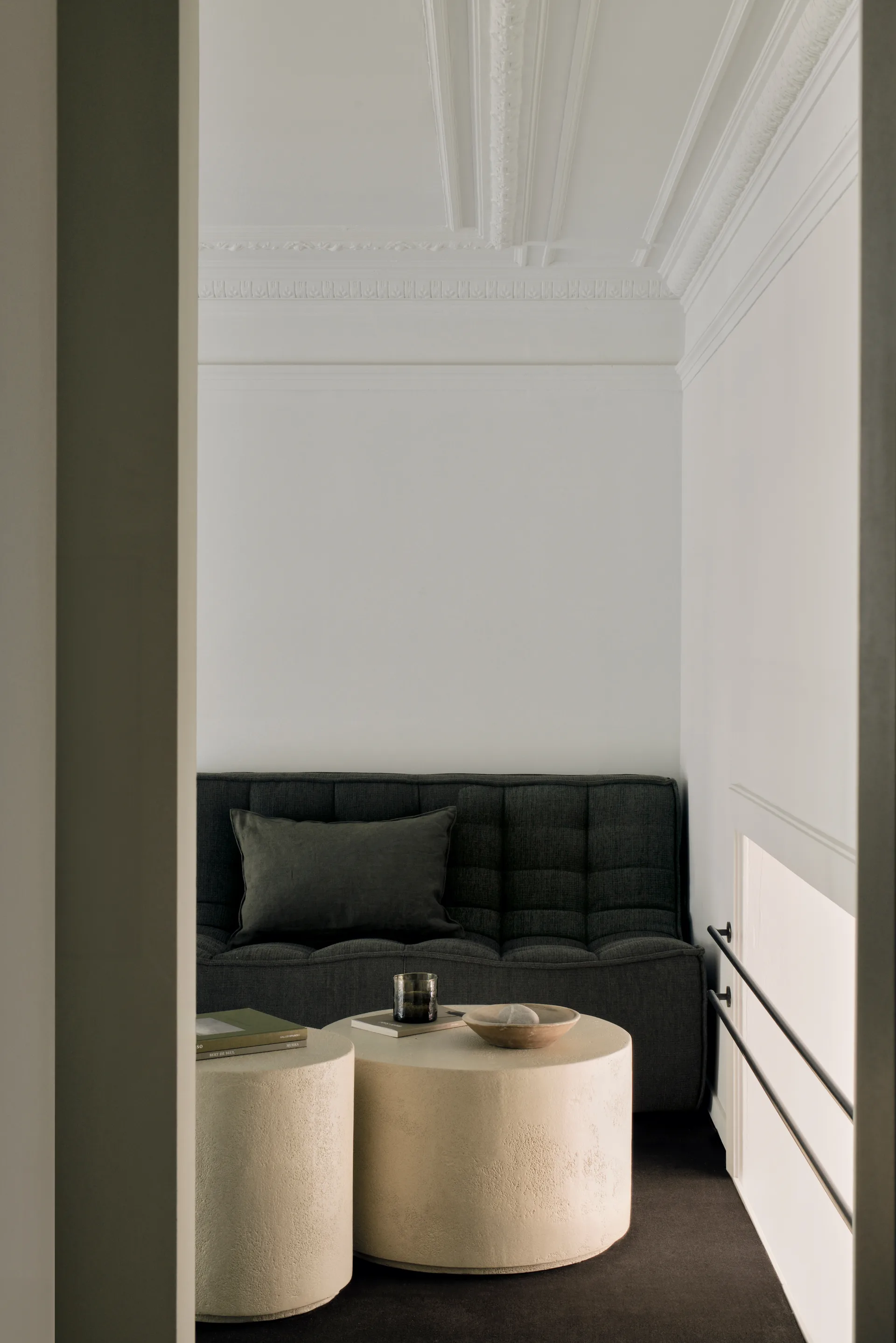 N701 moduulin kulmasohva suoralla kulmalla, kangas Moss Eco, 301x231 cm Ethnicraft