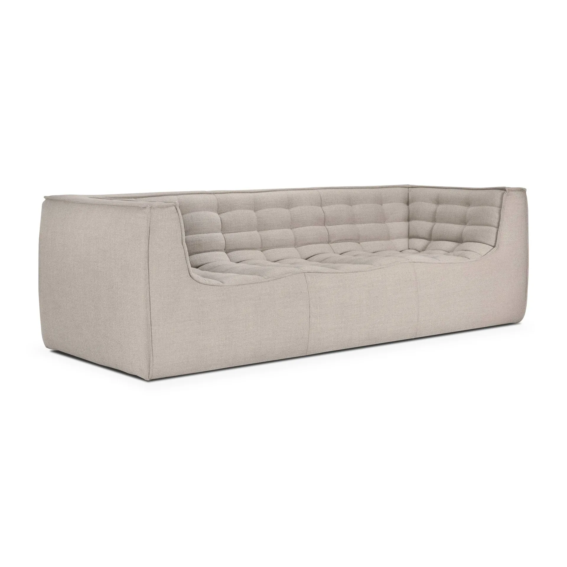 N701 sohva 2-istuttava, Beige, käsinojilla Ethnicraft