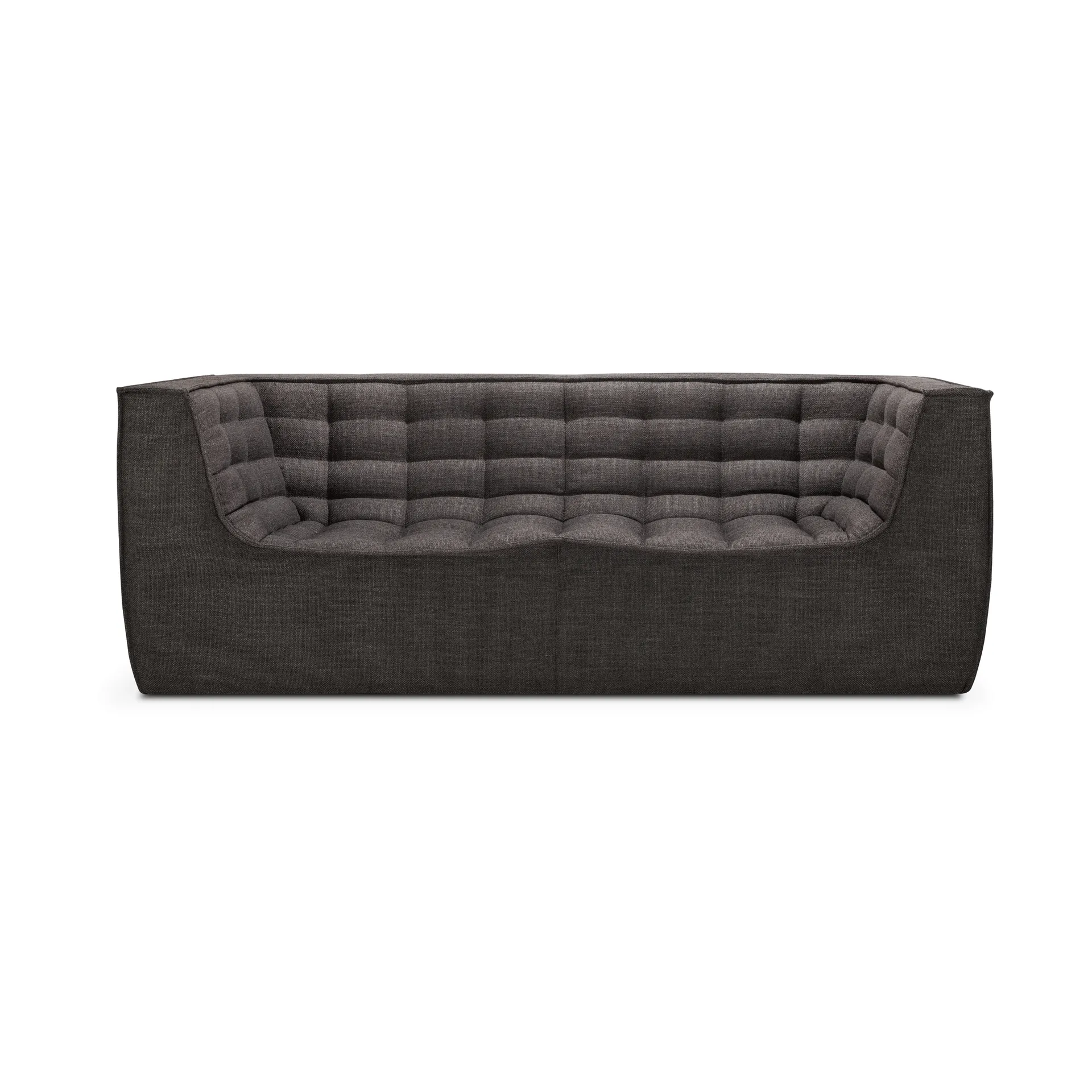 N701 sohva 2-istuttava, Dark grey, käsinojilla Ethnicraft