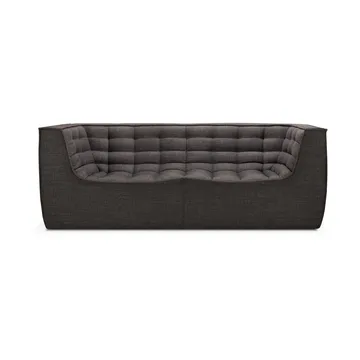 N701 sohva 2-istuttava - Dark grey, käsinojilla - Ethnicraft