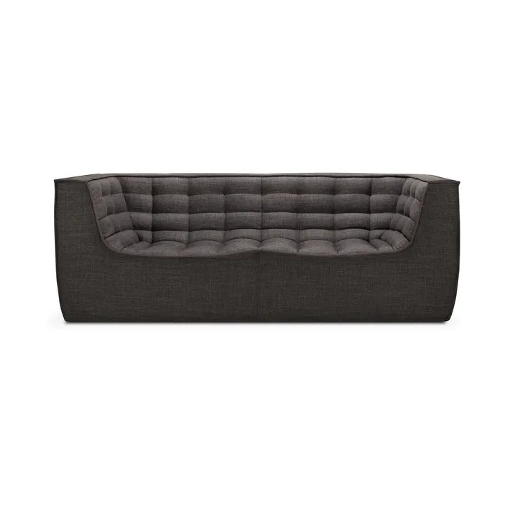 N701 sohva 2-istuttava - Dark grey, käsinojilla - Ethnicraft