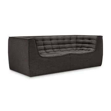 N701 sohva 2-istuttava - Dark grey, käsinojilla - Ethnicraft