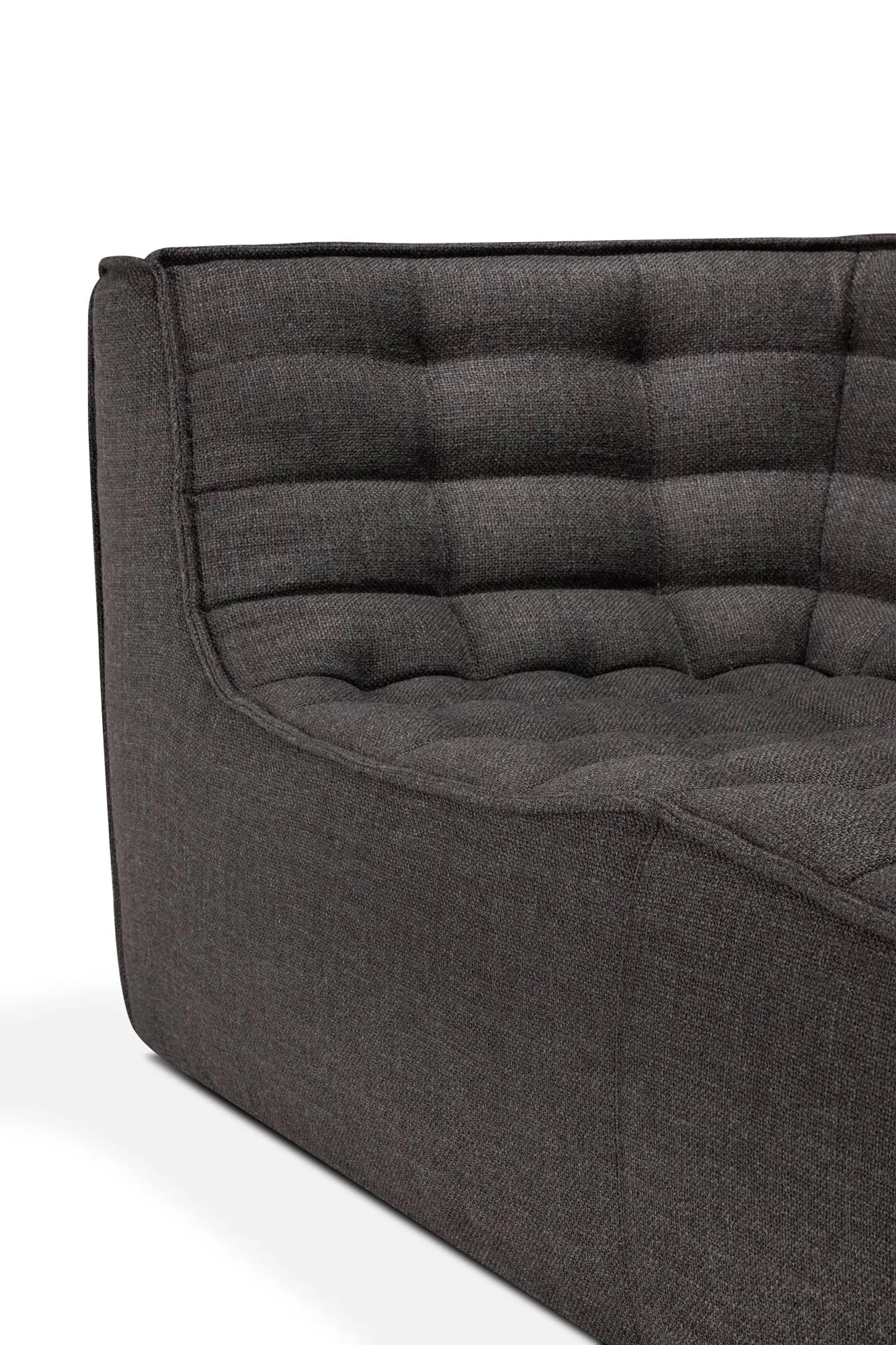 N701 sohva 2-istuttava, Dark grey, käsinojilla Ethnicraft