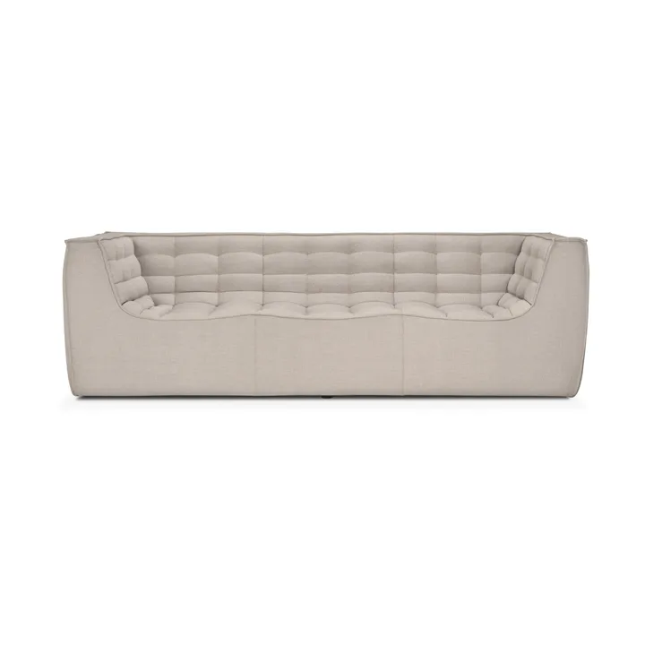 N701 sohva 3-istuttava - Beige, käsinojilla - Ethnicraft