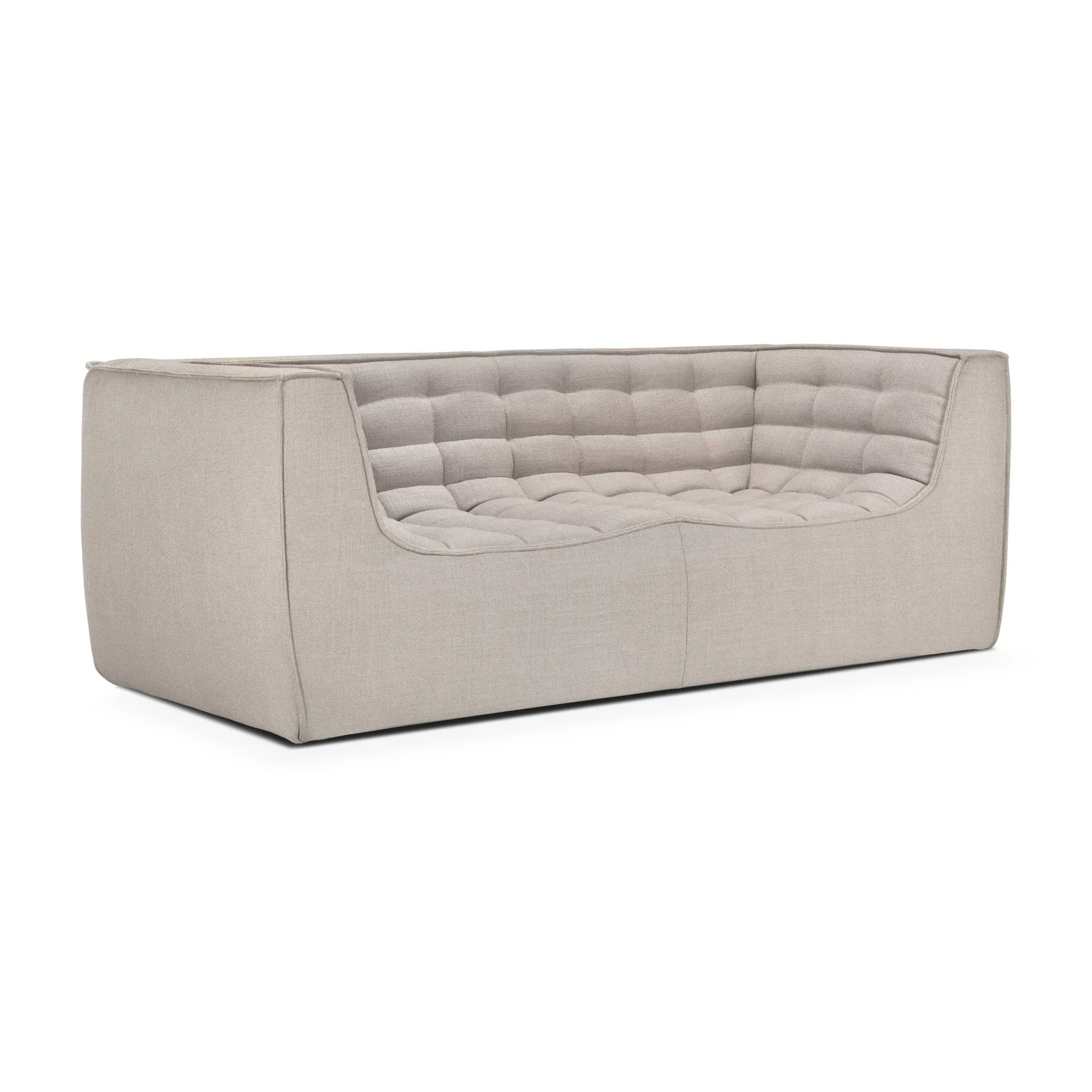 N701 sohva 3-istuttava, Beige, käsinojilla Ethnicraft