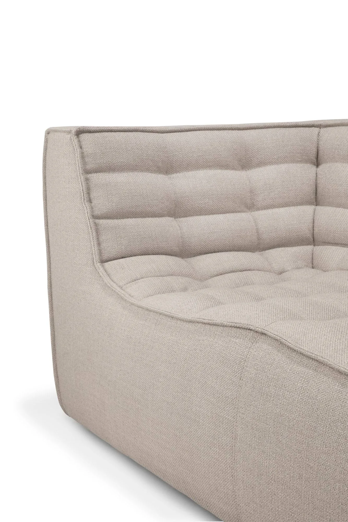 N701 sohva 3-istuttava, Beige, käsinojilla Ethnicraft
