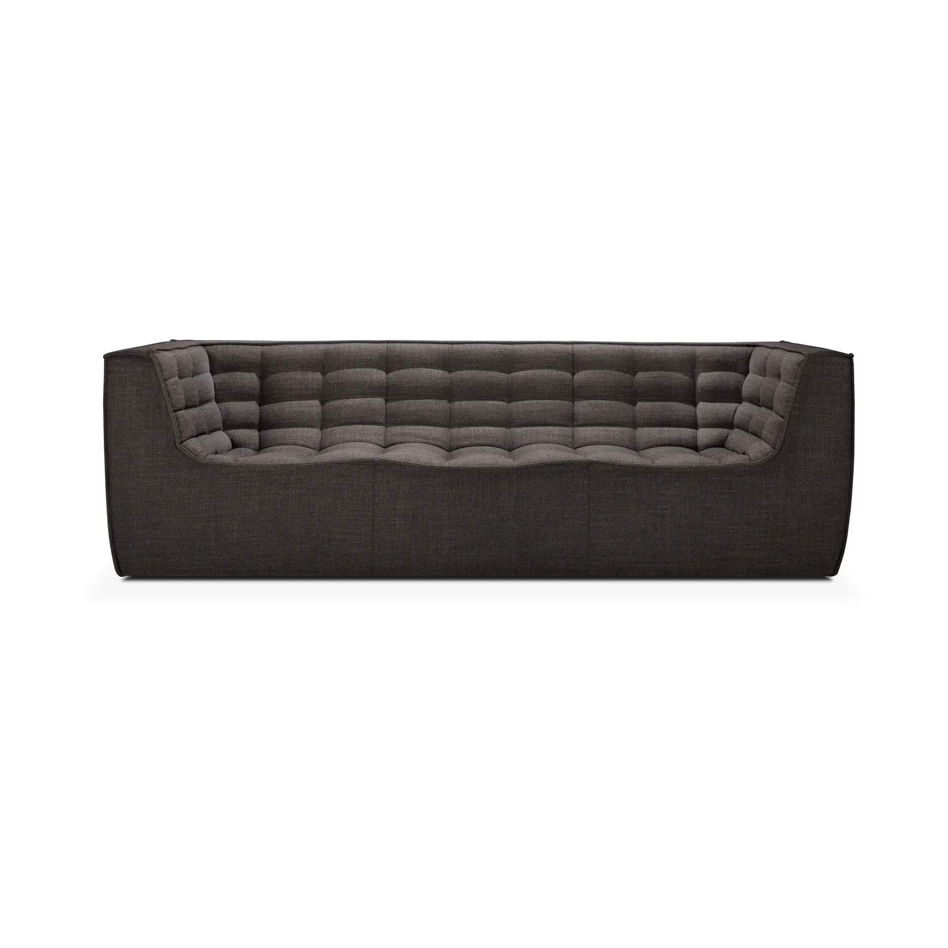 N701 sohva 3-istuttava, Dark grey, käsinojilla Ethnicraft
