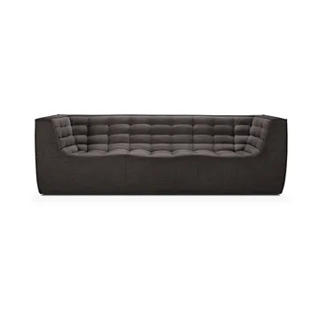 N701 sohva 3-istuttava - Dark grey, käsinojilla - Ethnicraft