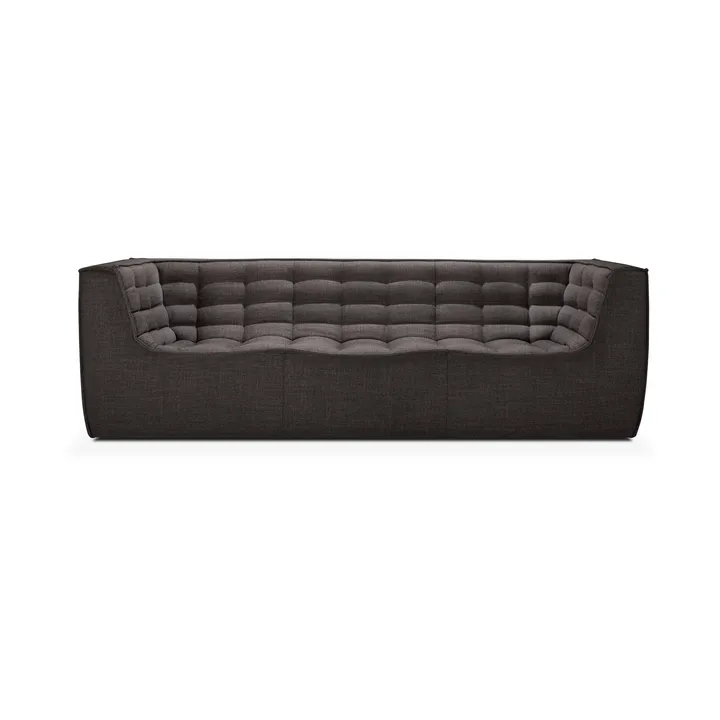 N701 sohva 3-istuttava - Dark grey, käsinojilla - Ethnicraft