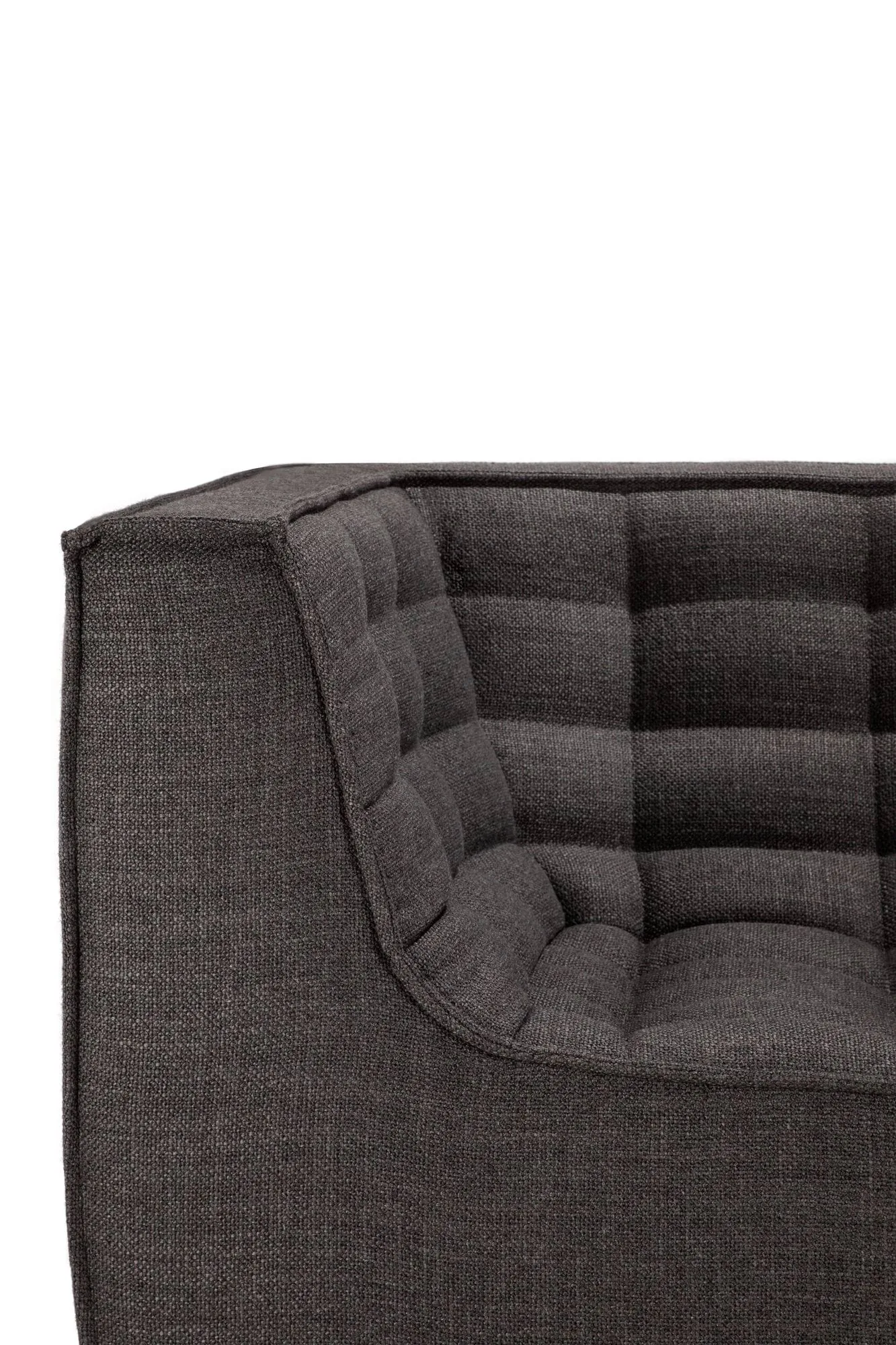 N701 sohva 3-istuttava, Dark grey, käsinojilla Ethnicraft