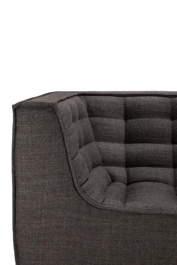 N701 sohva 3-istuttava - Dark grey, käsinojilla - Ethnicraft