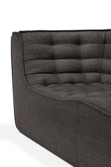 N701 sohva 3-istuttava - Dark grey, käsinojilla - Ethnicraft