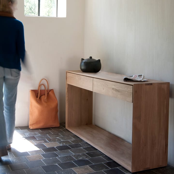 Nordic konsolipöytä, Lakattu tammi kaksi laatikkoa 160 x 40 cm Ethnicraft