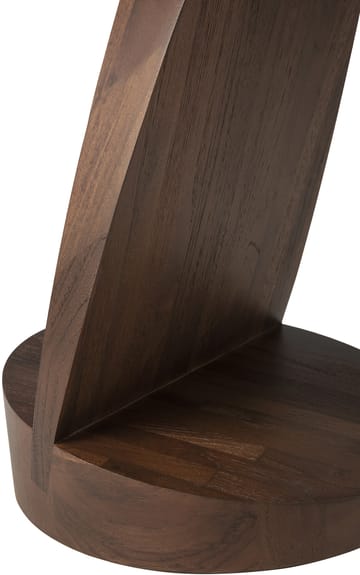 Oblic sivupöytä Ø 52 cm - Ruskeaksi petsattu tiikki - Ethnicraft